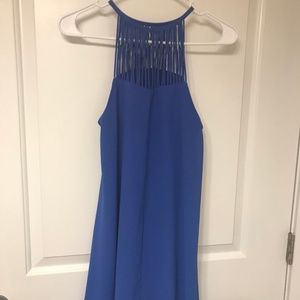 Lulus Blue Cage Mini Dress